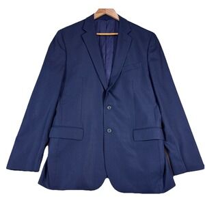 Jos A Bank 1905 Blazer Mens 44L Slim Fit Navy Blue Wool Suit Jacket Sport Coat